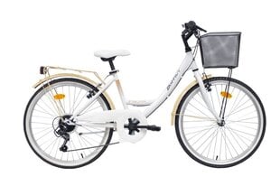 Prekė su pažeidimu. Miesto dviratis Bottari Parma 24", baltas kaina ir informacija | Prekės su pažeidimu | pigu.lt