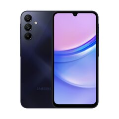 Товар с повреждённой упаковкой. Samsung Galaxy A15 4/128 ГБ сине-черный цвет цена и информация | Мобильные телефоны, фото и видео товары с поврежденной упаковкой | pigu.lt