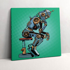 Tapyba Ant Drobės Roboto pop meno iliustracija, 60x60 цена и информация | Репродукции, картины | pigu.lt