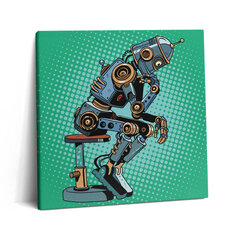 Tapyba Ant Drobės Roboto pop meno iliustracija, 60x60 цена и информация | Репродукции, картины | pigu.lt