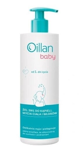 Kūno ir plaukų prausiklis Oillan Baby 3-in-1, 400 ml цена и информация | Kosmetika vaikams ir mamoms | pigu.lt