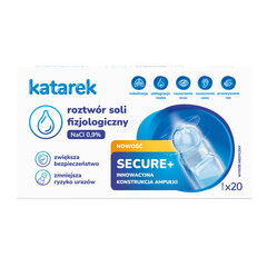 KATAREK SECURE+ Fiziologinis druskos tirpalas NaCl ampulėse 20x5 ml kaina ir informacija | Sveikatos priežiūros priemonės | pigu.lt