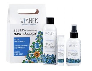 Rinkinys Vianek: micelinis vanduo, 200 ml + tonikas, 150 ml + paakių kremas, 15 ml цена и информация | Средства для очищения лица | pigu.lt