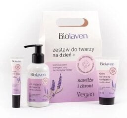 Dieninis veido rinkinys Biolaven moterims: veido valymo gelis 150 ml + veido kremas 50 ml + paakių kremas 15 ml цена и информация | Кремы для лица | pigu.lt