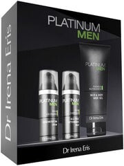 Kosmetikos rinkinys Dr Irena Eris Platinum Men vyrams: balzamas po skutimosi 50 ml + atkuriamasis kremas 50 ml + valomasis veido gelis 200 ml kaina ir informacija | Skutimosi priemonės ir kosmetika | pigu.lt