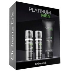 Kosmetikos rinkinys Dr Irena Eris Platinum Men vyrams: balzamas po skutimosi 50 ml + atkuriamasis kremas 50 ml + valomasis veido gelis 200 ml kaina ir informacija | Skutimosi priemonės ir kosmetika | pigu.lt