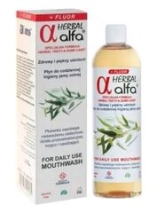 Burnos skalavimo skystis Alfa Herbal Fluor+, 500 ml kaina ir informacija | Dantų šepetėliai, pastos | pigu.lt