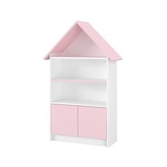 Детский книжный шкаф, детская полка, белый/розовый цена и информация | Полки для книг и игрушек | pigu.lt