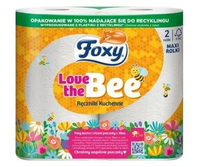 Popieriniai rankšluosčiai Foxy Love the Bee, 2 vnt. kaina ir informacija | Tualetinis popierius, popieriniai rankšluosčiai | pigu.lt