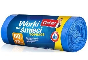 Мешки для мусора Oskar с ушками, 60 л, 20 шт цена и информация | Мешки для мусора | pigu.lt