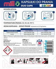 Skalbimo kapsulės spalvotiems audiniams, 30 vnt. kaina ir informacija | Skalbimo priemonės | pigu.lt