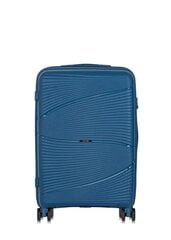 Vidutinis lagaminas ant ratukų Ochnik Walpp-0021-91-24(W24), mėlynas цена и информация | Чемоданы, дорожные сумки | pigu.lt