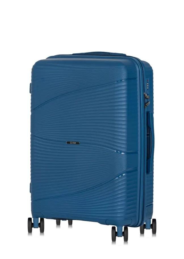 Vidutinis lagaminas ant ratukų Ochnik Walpp-0021-91-24(W24), mėlynas цена и информация | Lagaminai, kelioniniai krepšiai | pigu.lt