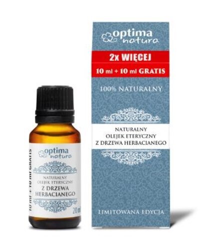 Natūralus arbatmedžio eterinis aliejus Optima Natura, 10 ml + 10 ml kaina ir informacija | Eteriniai, kosmetiniai aliejai, hidrolatai | pigu.lt