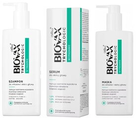Rinkinys nuo plaukų slinkimo Biovax Trychologic moterims: šampūnas 200 ml + serumas 50 ml + kaukė 200 ml kaina ir informacija | Šampūnai | pigu.lt