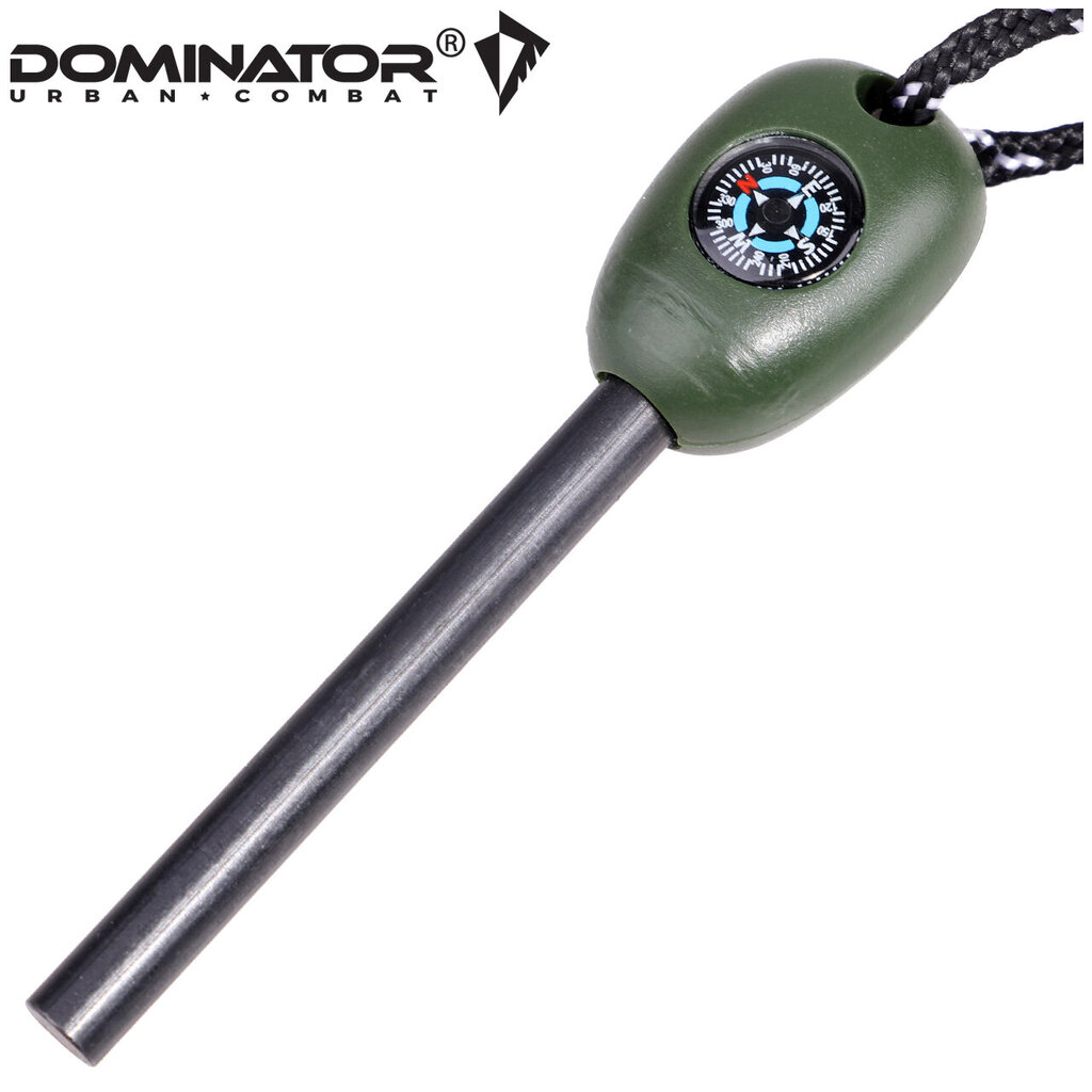 Ugnies įdegėjas su kompasu Dominator Urban Combat, 7x0.8cm kaina ir informacija | Kitas turistinis inventorius | pigu.lt