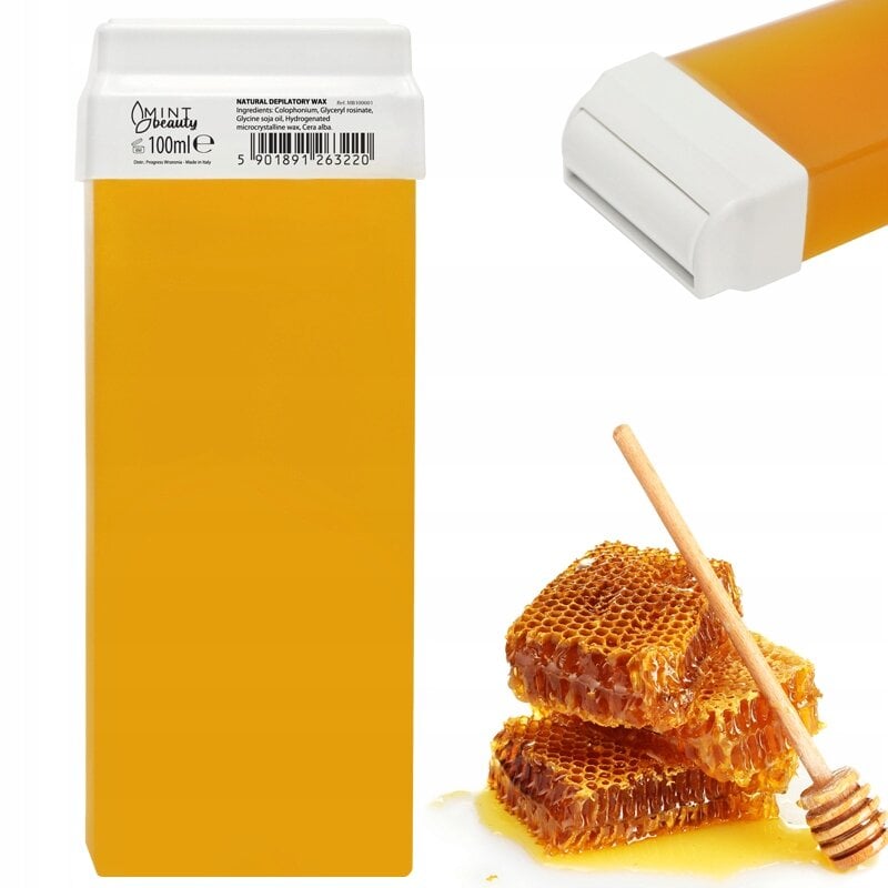 Plaukelių šalinimo vaškas Mintbeauty medus 100ml kaina ir informacija | Depiliacijos priemonės | pigu.lt