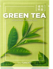 Листовая маска для лица The Saem Natural Green Tea, 21 мл цена и информация | Маски для лица, патчи для глаз | pigu.lt