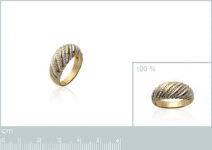 Кольцо с золотым покрытием 750°,  ⌀ 20, Mon tresor цена и информация | Кольца | pigu.lt