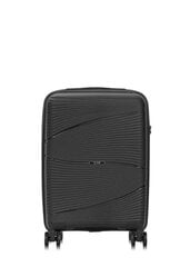 Маленький чемодан на колесиках Ochnik WALPP-0021-99-19(W24), чёрный цена и информация | Чемоданы, дорожные сумки | pigu.lt