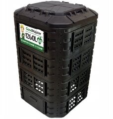 -1 камера компоста GoodMajster 1260 л черный цена и информация | Уличные контейнеры, контейнеры для компоста | pigu.lt