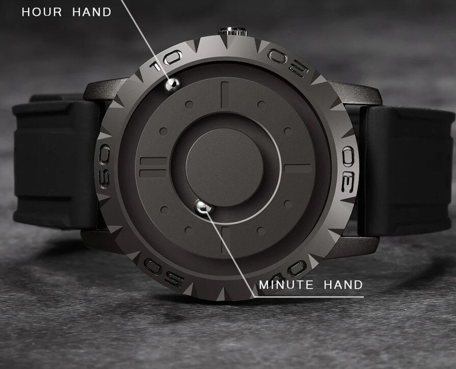Bahar laikrodis magnetiniu mechanizmu, juodas цена и информация | Vyriški laikrodžiai | pigu.lt