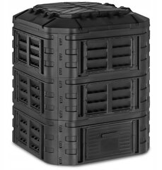 1-камерный компостер Hillvert 860 л черный цена и информация | Уличные контейнеры, контейнеры для компоста | pigu.lt