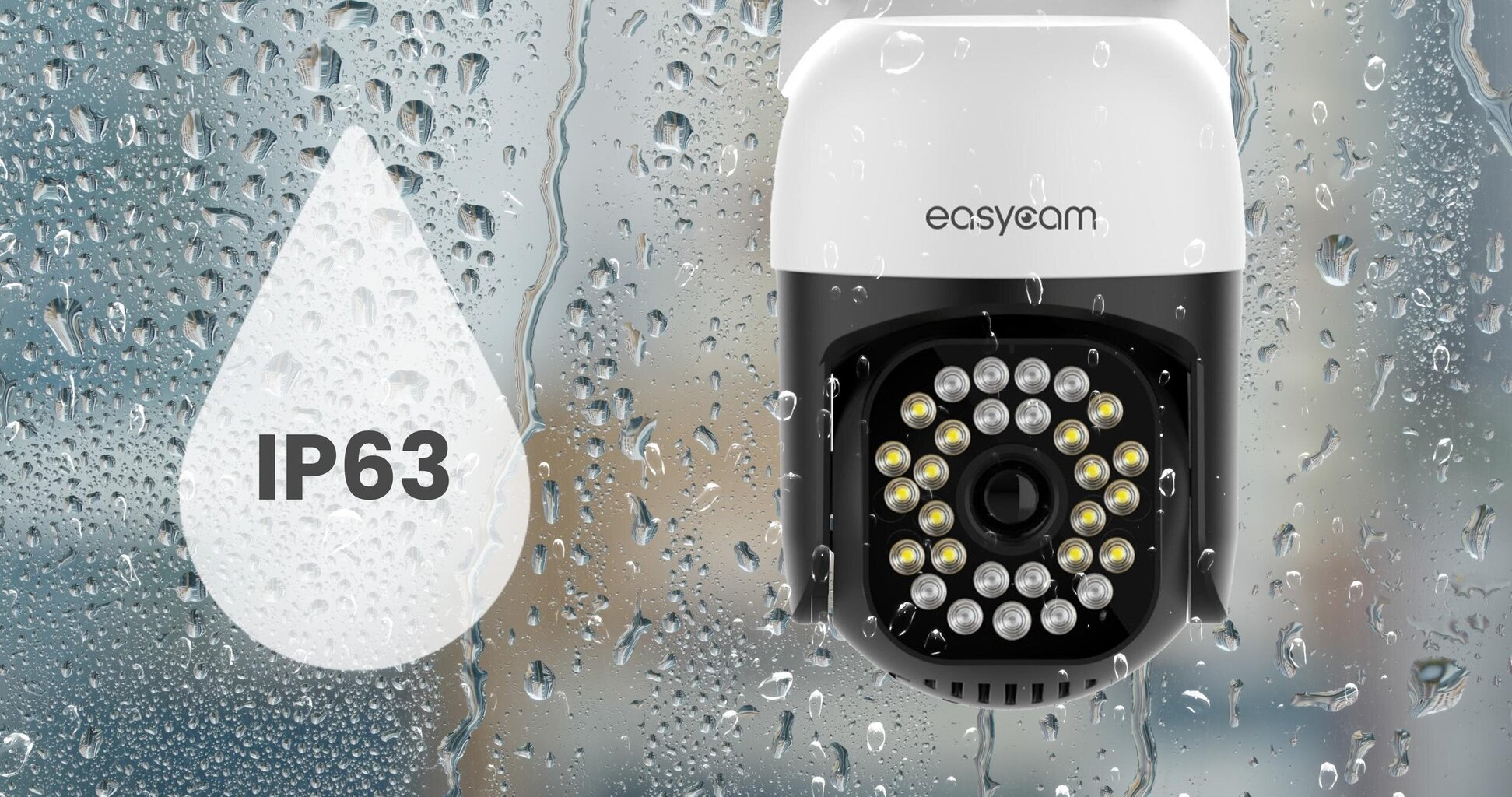 Lauko kamera IP EasyCam WiFi LED 35 m Tuya 8MP EC-8PT12L16IR kaina ir informacija | Stebėjimo kameros | pigu.lt