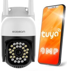 Lauko kamera IP EasyCam WiFi LED 35 m Tuya 8MP EC-8PT12L16IR kaina ir informacija | Stebėjimo kameros | pigu.lt