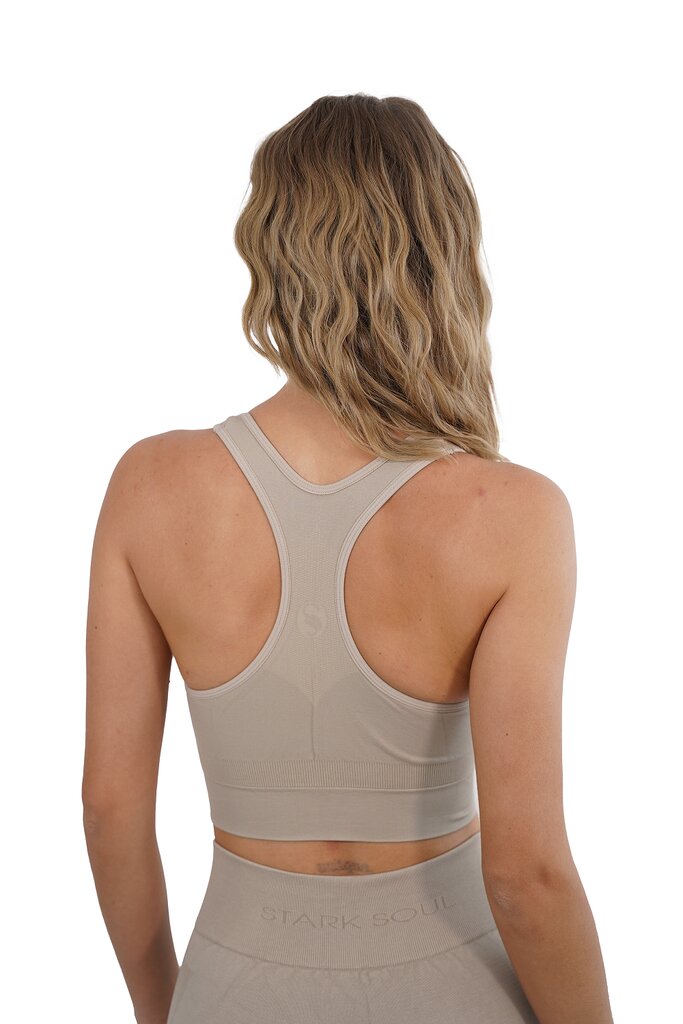 Sportinė liemenėlė moterims Stark Soul® seamless microfiber sport bustier 5119, smėlio spalvos цена и информация | Sportinė apranga moterims | pigu.lt