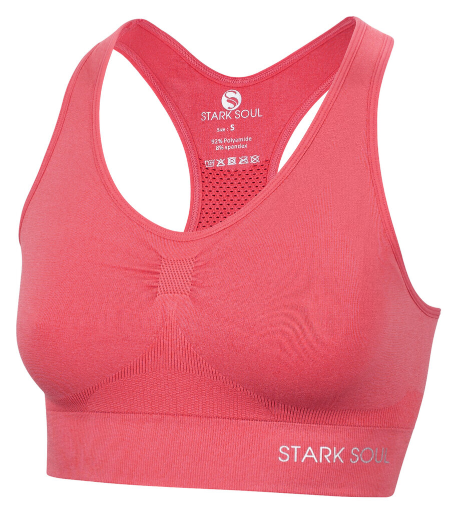 Sportinė liemenėlė moterims Stark Soul® seamless microfiber sport bustier 5119, rožinė kaina ir informacija | Sportinė apranga moterims | pigu.lt