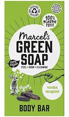 Dušo želė-muilas Marcel's Green Soap Body Bar Tonka & Muguet, 150g kaina ir informacija | Dušo želė, aliejai | pigu.lt