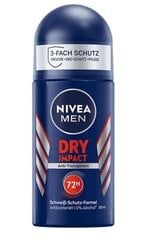 Rutulinis dezodorantas Nivea Men Dry Impact Roll-On, 50 ml kaina ir informacija | Dezodorantai | pigu.lt