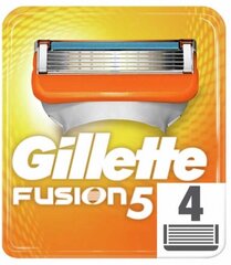 Skustuvo galvutės Gillette Fusion, 4 vnt. kaina ir informacija | Skutimosi priemonės ir kosmetika | pigu.lt