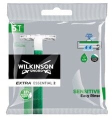 Vienkartinis skustuvas Wilkinson Extra 2 senitive razors, 5 vnt. kaina ir informacija | Skutimosi priemonės ir kosmetika | pigu.lt