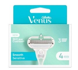 Skustuvo galvutės moterims Gillette Venus Smooth Sensitive, 4 vnt. kaina ir informacija | Skutimosi priemonės ir kosmetika | pigu.lt