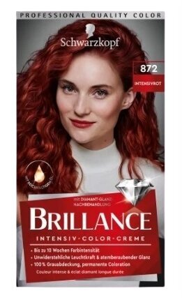 Plaukų dažai Schwarzkopf Brillance Intensive Colour Cream 872 Intensive Red цена и информация | Plaukų dažai | pigu.lt