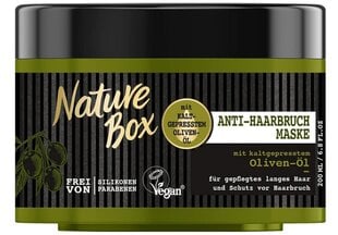 Plaukų kaukė su alyvuogių aliejumi Nature Box, 200 ml kaina ir informacija | Priemonės plaukų stiprinimui | pigu.lt