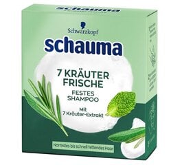 Kietasis šampūnas Schauma Solid Shampoo 7 Herbs, 60 g kaina ir informacija | Šampūnai | pigu.lt