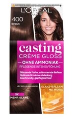 Лореаль, Casting Creme Gloss, Крем-краска для волос, Тон 400 Браун цена и информация | Краска для волос | pigu.lt