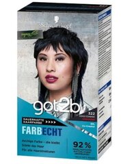 Plaukų dažai Schwarzkopf Got2b, 322 Indigo Black, 143 ml kaina ir informacija | Plaukų dažai | pigu.lt