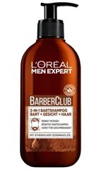 Barzdos šampūnas L'Oréal Men Expert, BarberClub 3in1, 200 ml kaina ir informacija | Skutimosi priemonės ir kosmetika | pigu.lt