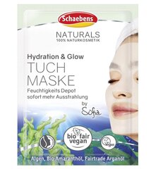 Veido kaukė Schaebens Hydration & Glow, 1 vnt. kaina ir informacija | Veido kaukės, paakių kaukės | pigu.lt