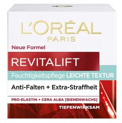 Dieninis veido kremas L'Oreal Paris Revivalift Anti-Falten + Extra-Straffheit, 50 ml kaina ir informacija | Veido kremai | pigu.lt