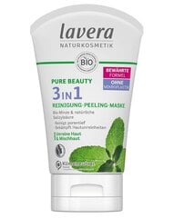 Valomoji veido kaukė Lavera Pure Beauty 3 In 1 Reinigung-Peeling-Maske, 125 ml kaina ir informacija | Veido prausikliai, valikliai | pigu.lt