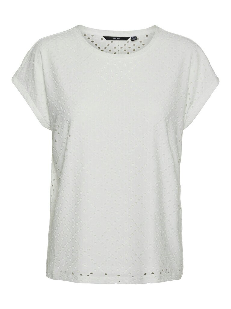 Vero Moda marškinėliai moterims 10306403, balti цена и информация | Marškinėliai moterims | pigu.lt