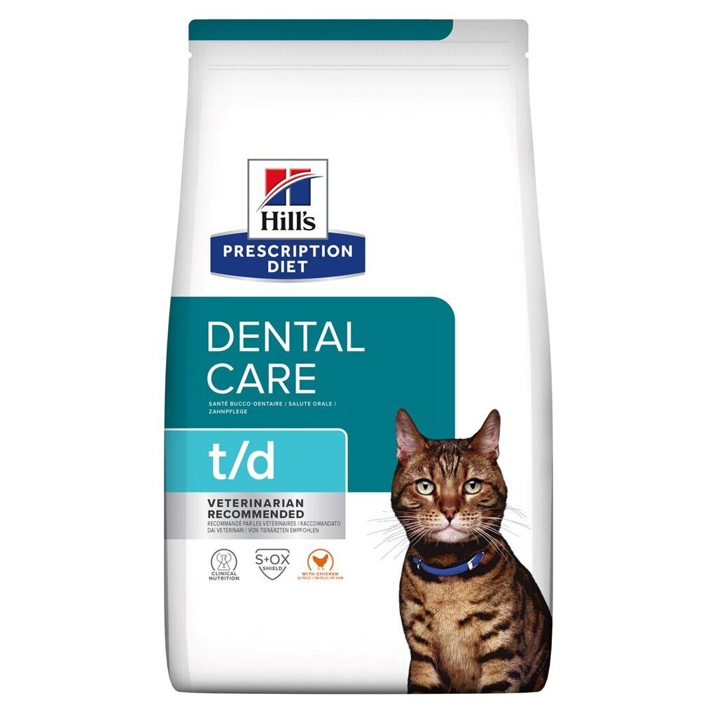 Hill's Prescription Diet Feline t/d suaugusioms katėms su vištiena, 1,5 kg kaina ir informacija | Sausas maistas katėms | pigu.lt