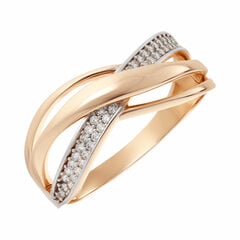 Auksinis žiedas su cirkoniais Brasco 57518 kaina ir informacija | Žiedai | pigu.lt