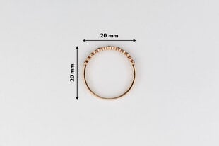 Золотое кольцо с цирконами Brasco 52614 52614-17 цена и информация | Кольцо | pigu.lt