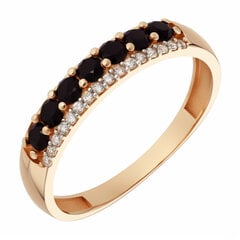 Auksinis žiedas su cirkoniais Brasco 58398 58398-17.5 kaina ir informacija | Žiedai | pigu.lt